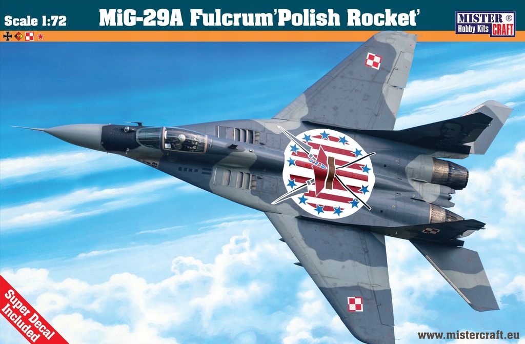 MODEL DO SKLEJANIA SAMOLOT D-97 MIG-29A FULCRUM POLISH ROCKET