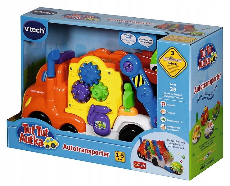 VTECH Tut Tut Autka AUTOTRANSPORTER+VAN DŹWIĘKI PL