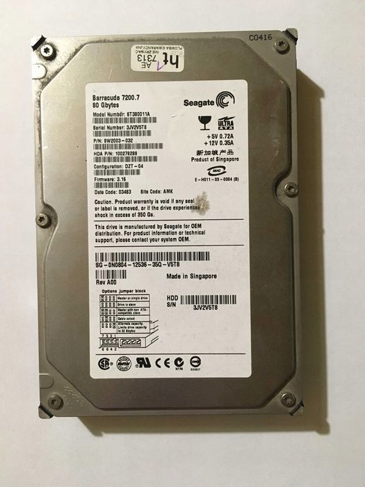 Dysk HDD Seagate 80GB ST380011A 3,5" stan bardzo dobry