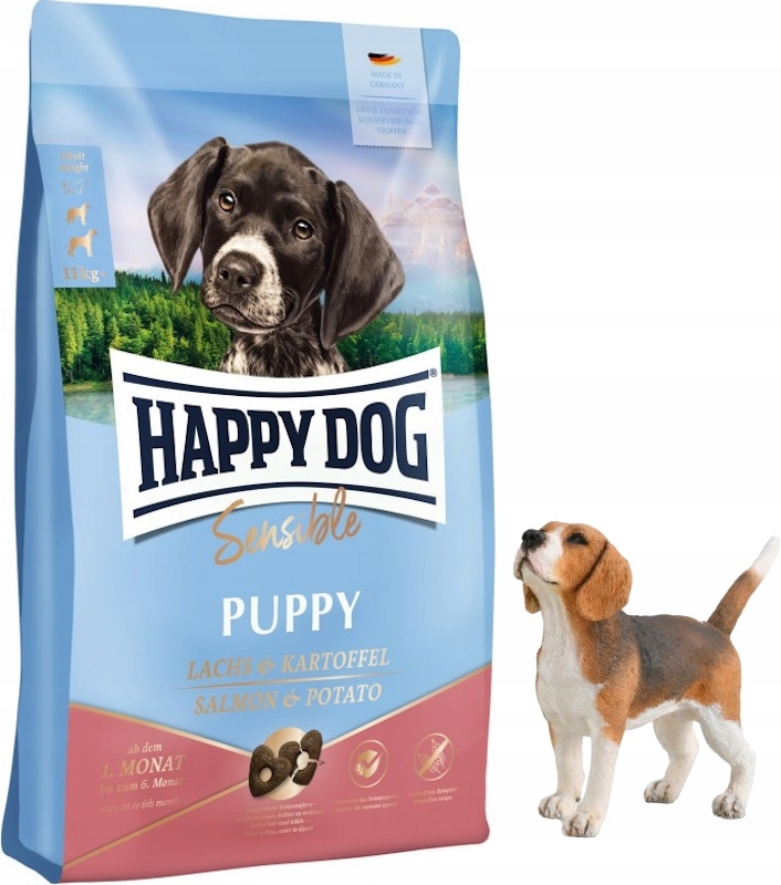 Happy Dog Sensible Puppy Łosoś i Ziemniak 10kg