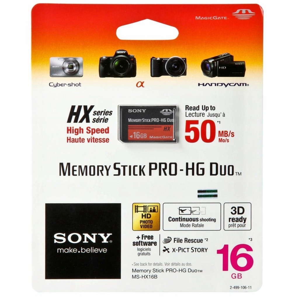 Sony Memory Stick Pro HG Duo HX 16GB Class 4 12880205886 oficjalne