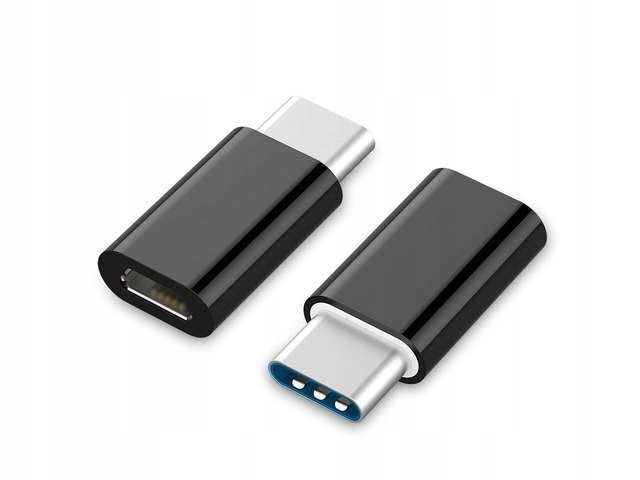 ADAPTER USB C(M) 2.0->USB MICRO(F) CZARNY GEMBI