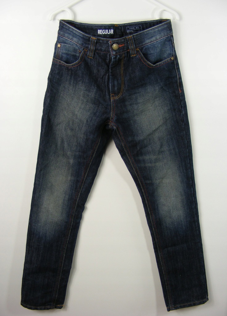NEXT REGULAR wycierane spodnie jeansy 140 cm
