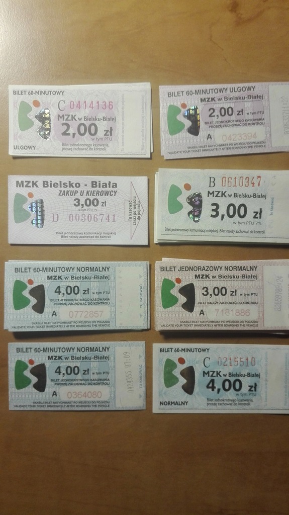 Bielsko Biała - zestaw 23 biletów