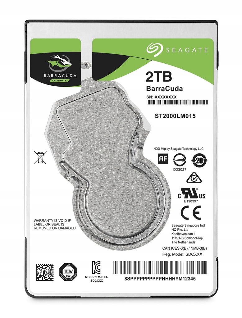Купить НОВЫЙ жесткий диск Seagate BarraCuda 2 ТБ, 2,5 дюйма, SATA: отзывы, фото, характеристики в интерне-магазине Aredi.ru