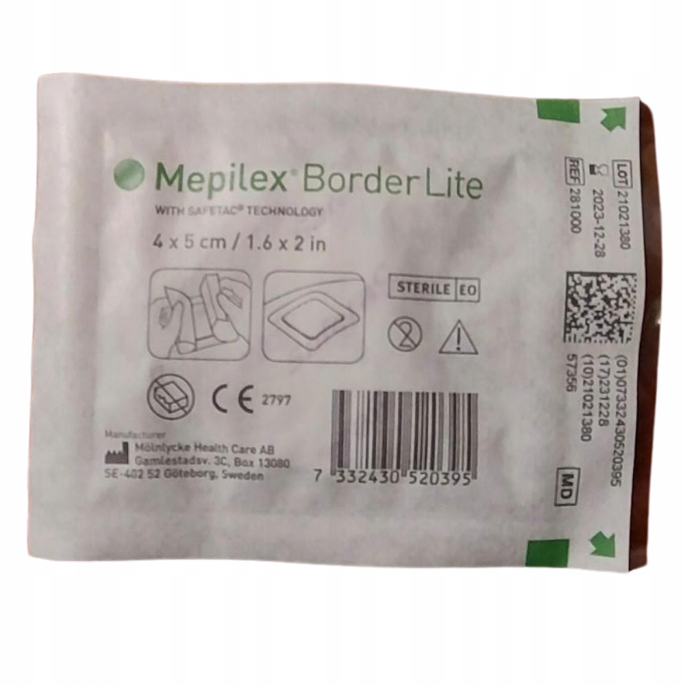Opatrunek Mepilex Border Lite 4 cm x 5 cm 1 sztuka