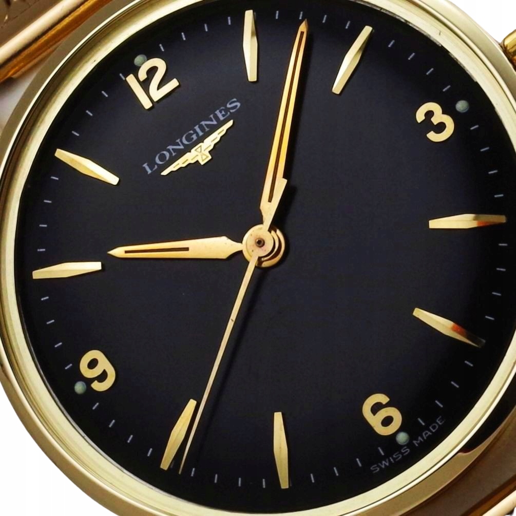 LONGINES zegarek męski vintage ZŁOTY 14K BLACK '61