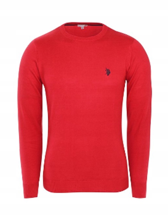 U.S. Polo ASSN. Sweter ROUND-NECK Czerwony