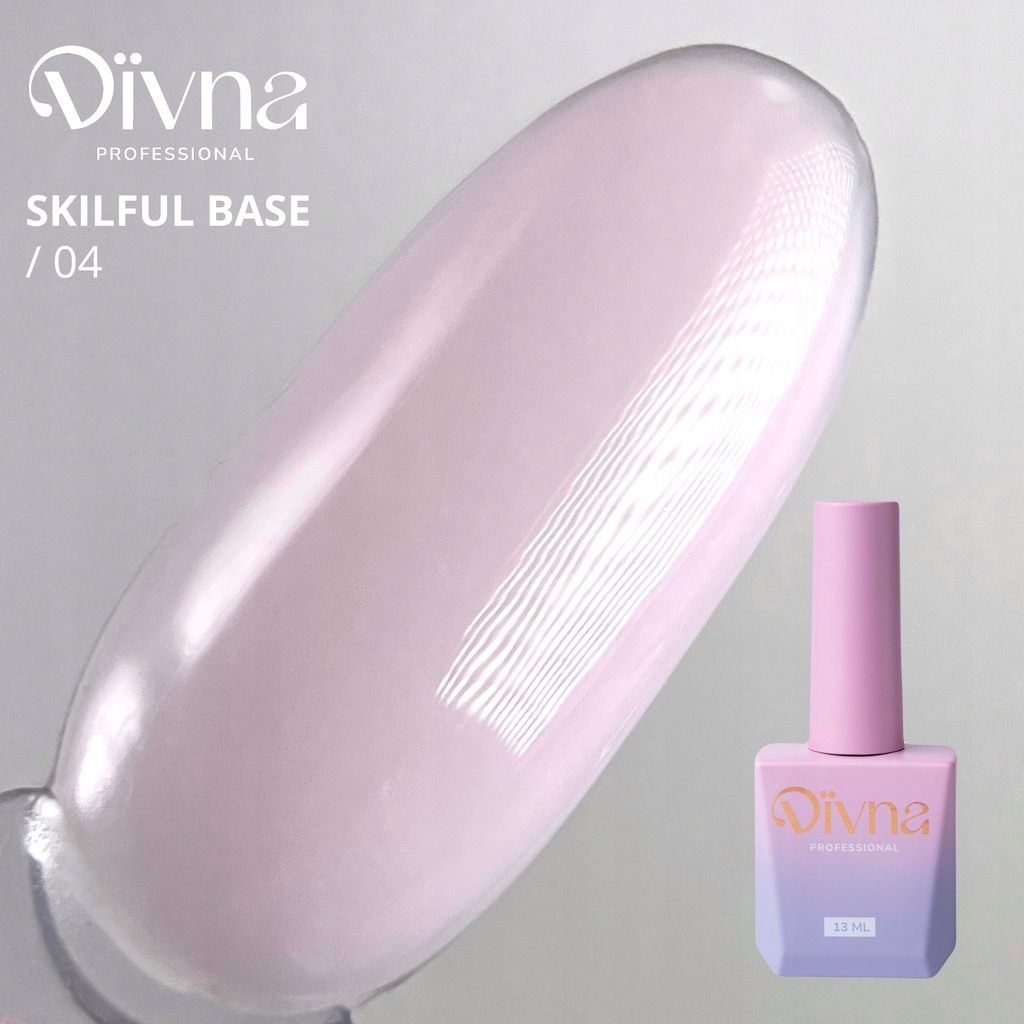 DIVNA Skilful Base 04 Baza Kolorowa hybrydowa 13 ml do paznokci
