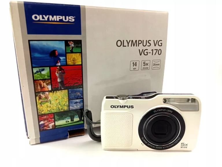 APARAT OLYMPUS VG170 14MPX BIAŁY KOMPLET 12406213766 oficjalne