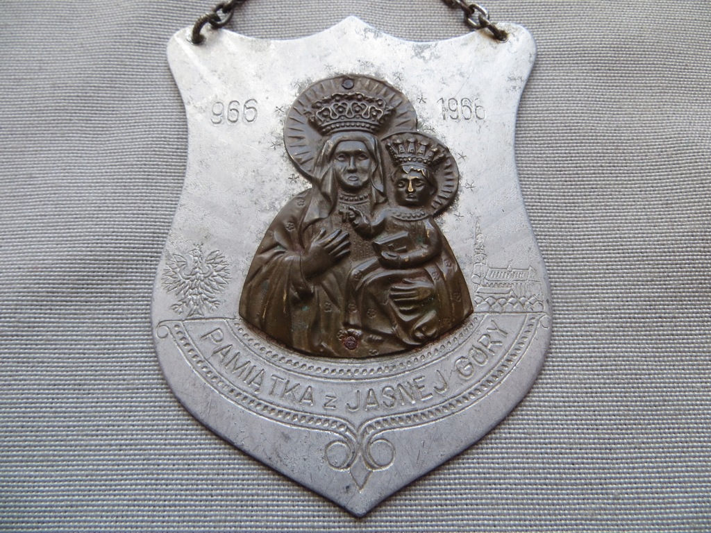 RYNGRAF MATKA BOSKA CZĘSTOCHOWSKA 966-1966 ORZEŁ PAMIĄTKA JASNA GÓRA - 8