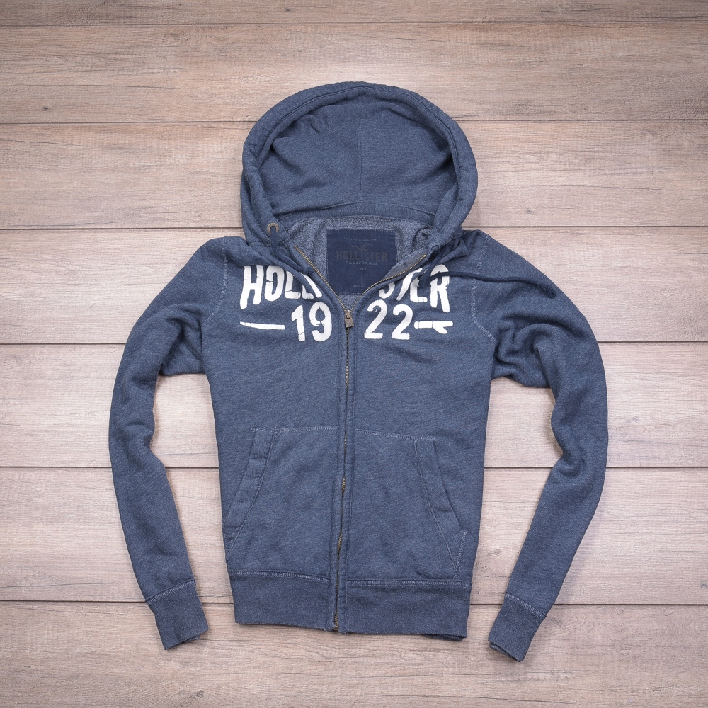 HOLLISTER CALIFORNIA BLUZA MESKA KAP ZIPPER MELANŻ