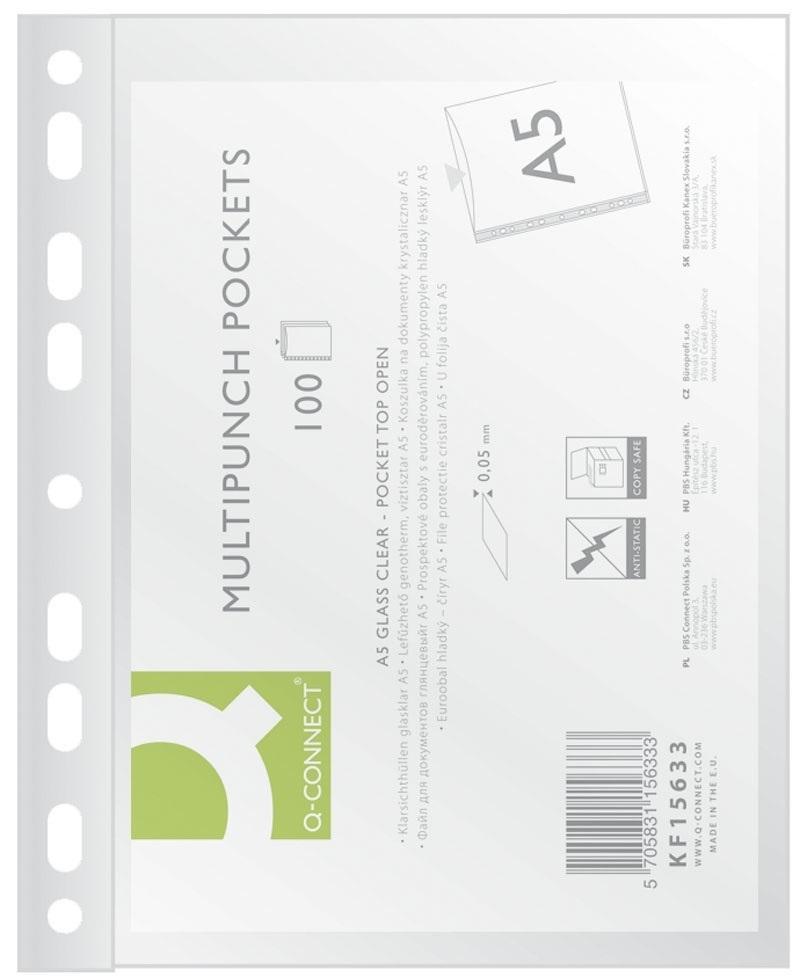 KOSZULKA A5 PP KRYSTAL (100SZT), Q-CONNECT
