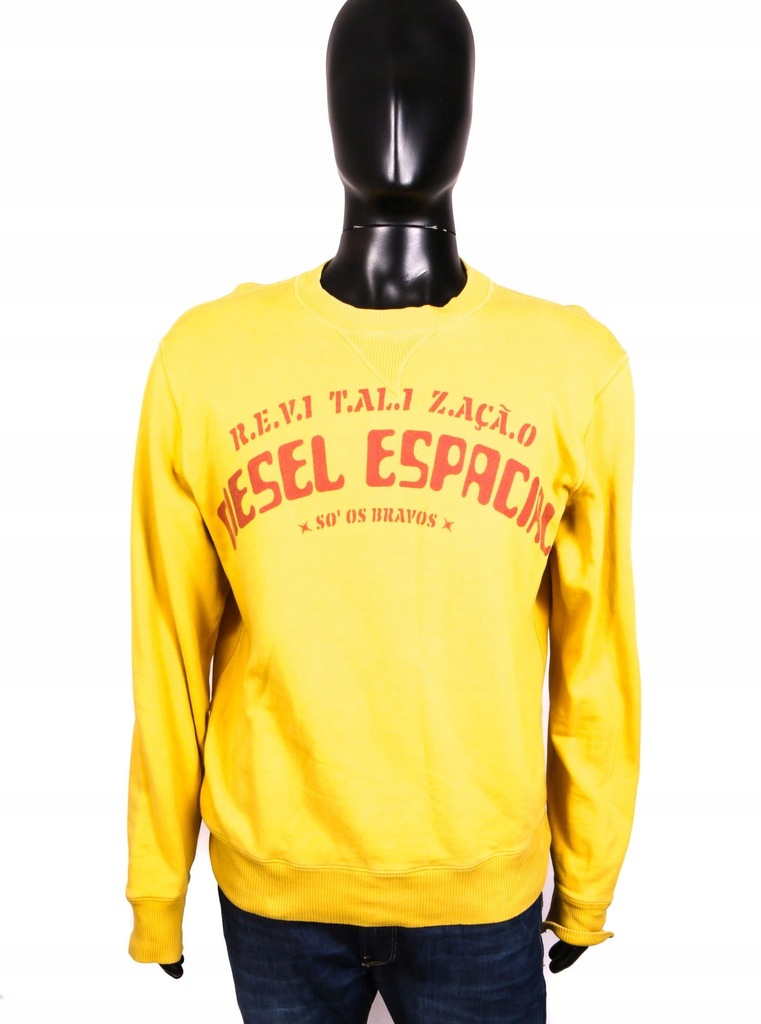 Diesel Bluza Męska Vintage Bawełna Yellow roz L