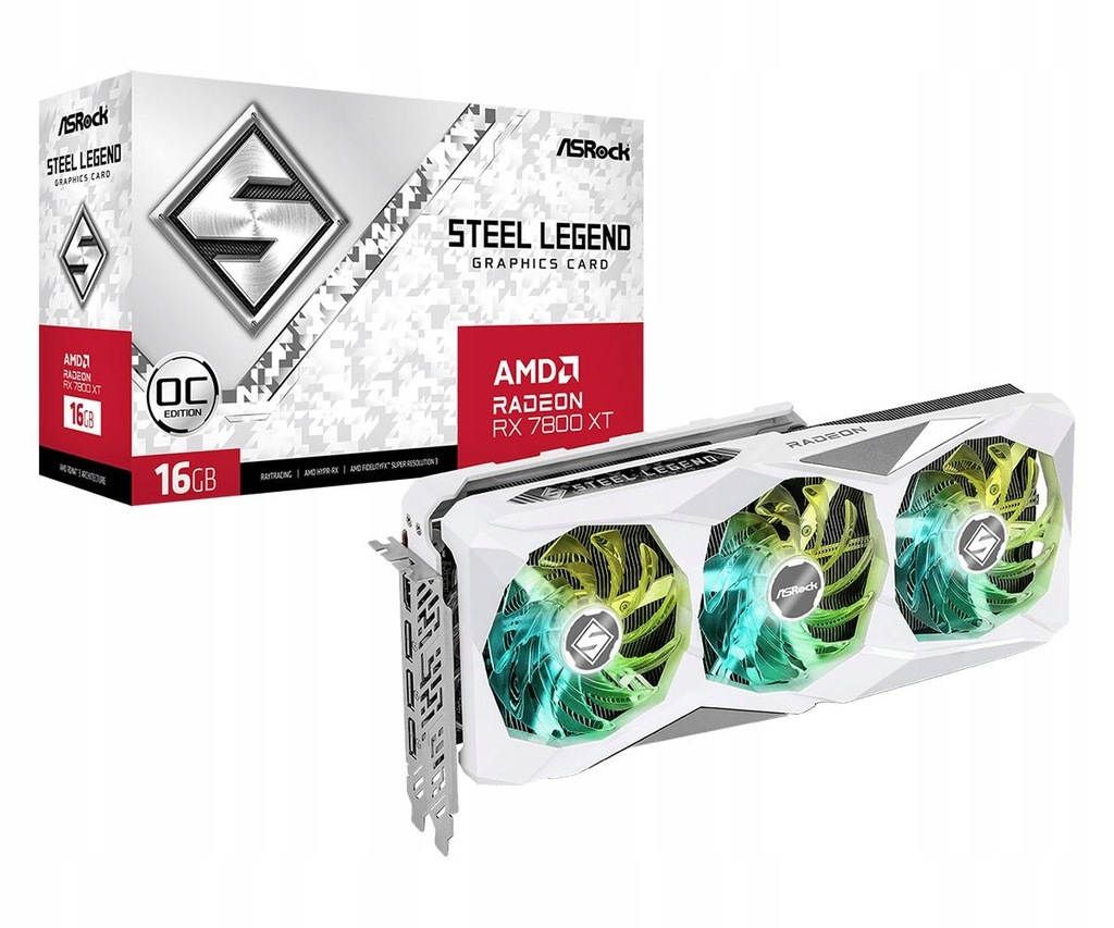 Karta graficzna ASrock Radeon RX 7800 XT Steel Legend OC 16GB GDDR6 256bit