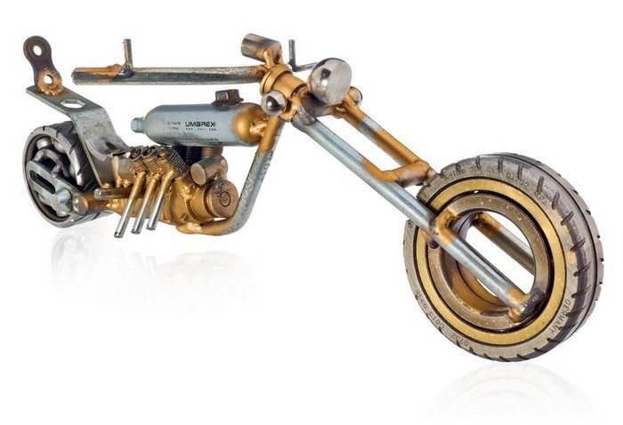 Motocykl CHOPPER replika, duży - 31 cm