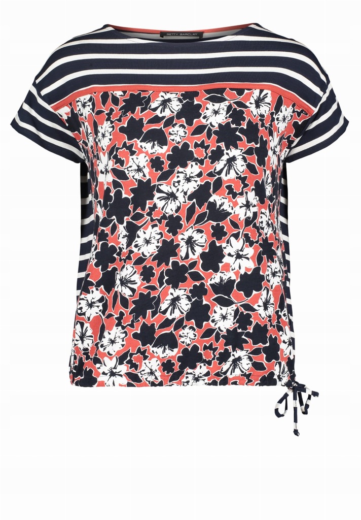 T-shirt BETTY BARCLAY w paski i kwiaty 46