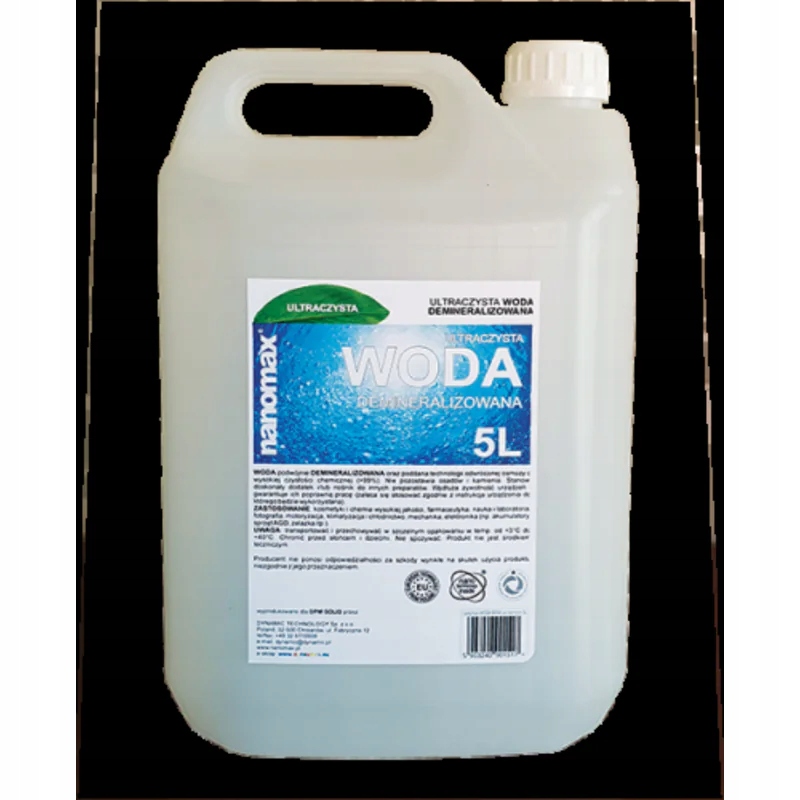 nanomax PROFESSIONAL WODA demineralizowana 5L