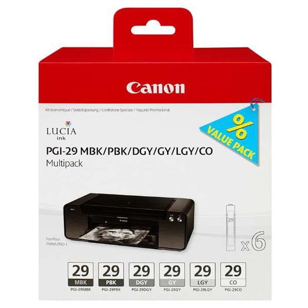 Canon oryginalny ink / tusz PGI-29 MBK/PBK/DGY/GY/