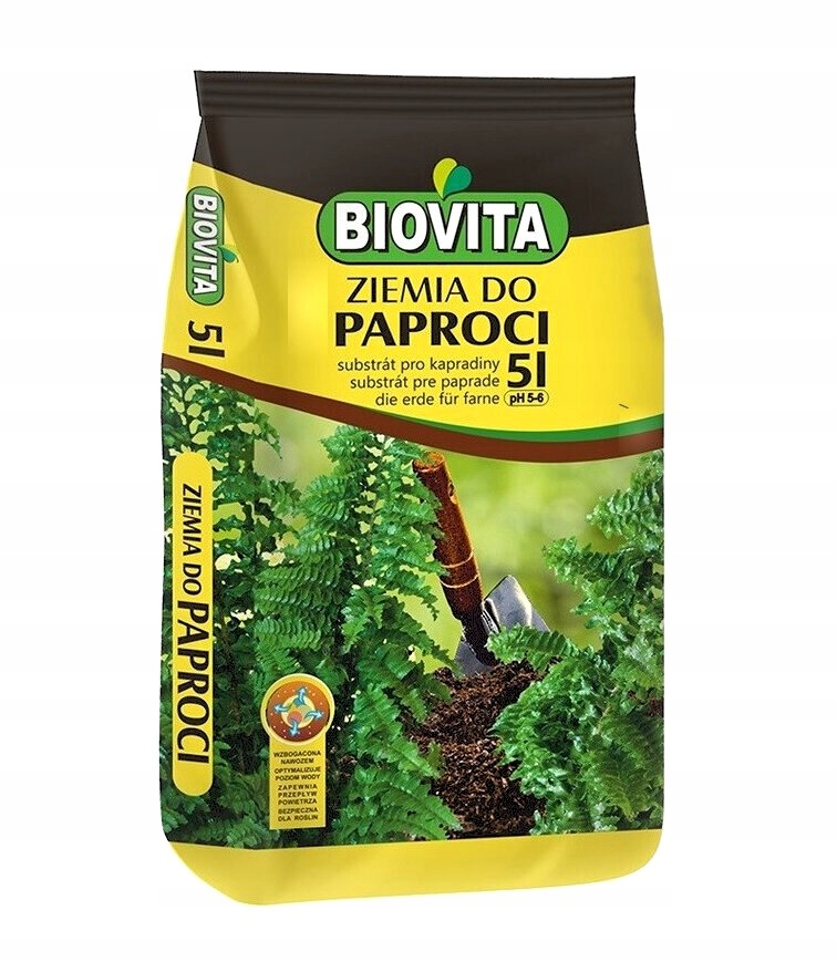 Podłoże do uprawy paprotek Biovita 5L ph 5-6