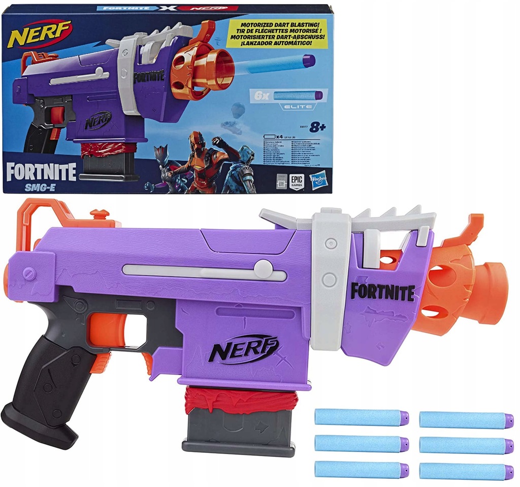 Купить NERF FORTNITE ПУЛЬТ SMG-E + 6 БЛАСТЕРНЫХ ДРОТИКОВ: отзывы, фото ...