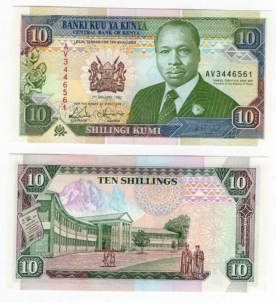 KENIA 1992 10 SHILLINGS
