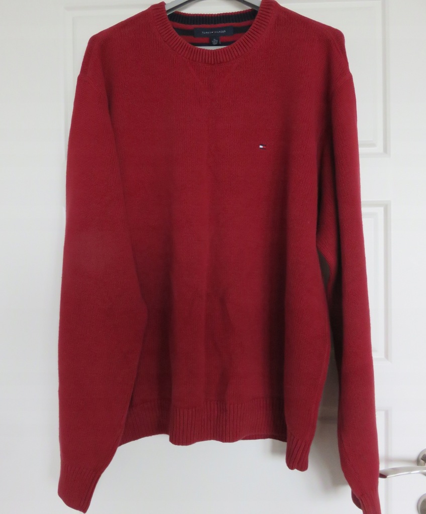 Tommy Hilfiger sweter męski bluza czerwony XL