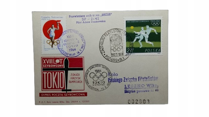 PRZESYŁKA SZYBOWCOWA - LESZNO WLKP. - POZNAŃ - OSIEK n. NOTECIĄ L138