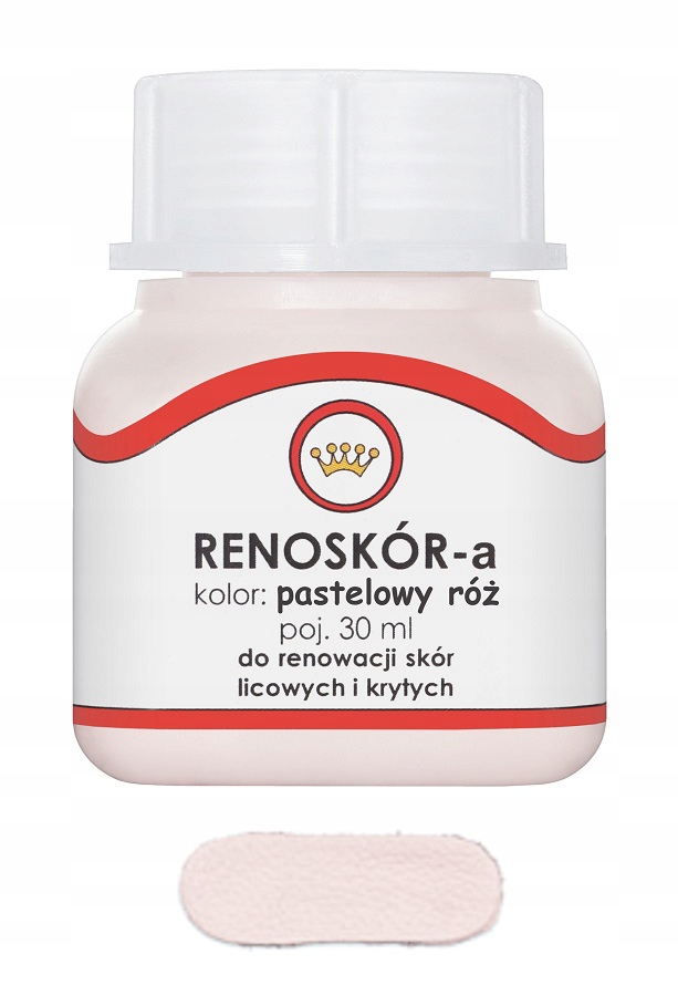 RENOSKÓR FARBA LAKIER DO SKÓRY PASTELOWY RÓŻ 30ml