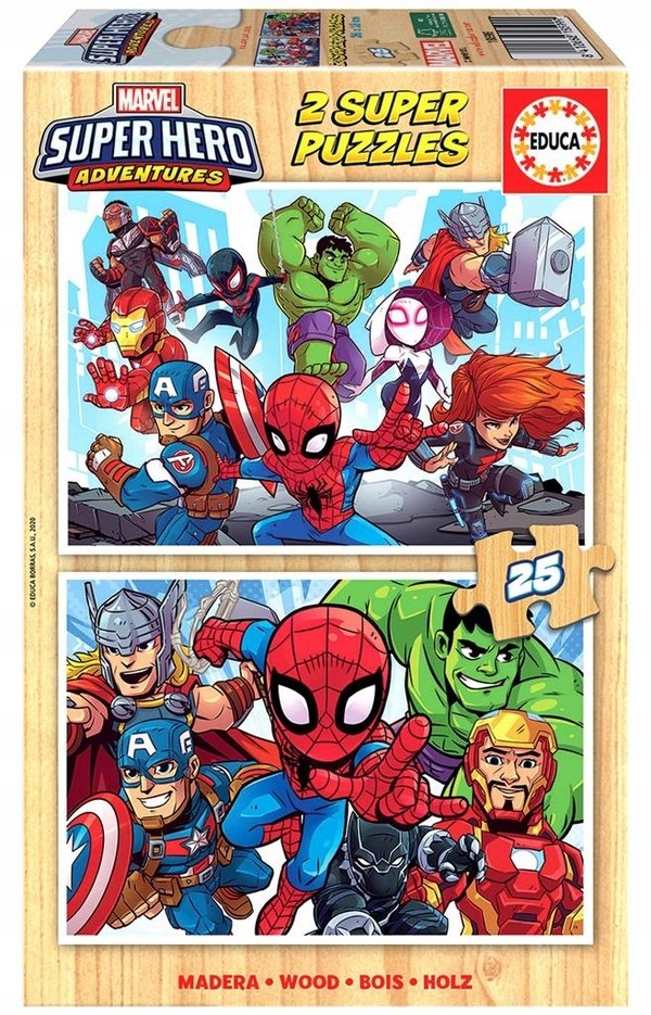 Puzzle drewniane Marvel Super Hero Adventures