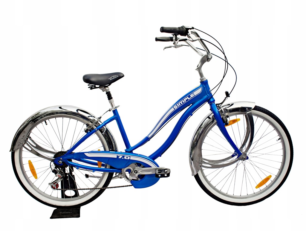 Rower damski miejski Giant Simple cruiser chopper 17" chromowane błotniki M