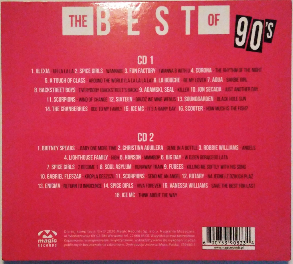 Płyta kompaktowa - Składanka 2CD The Best of 90's