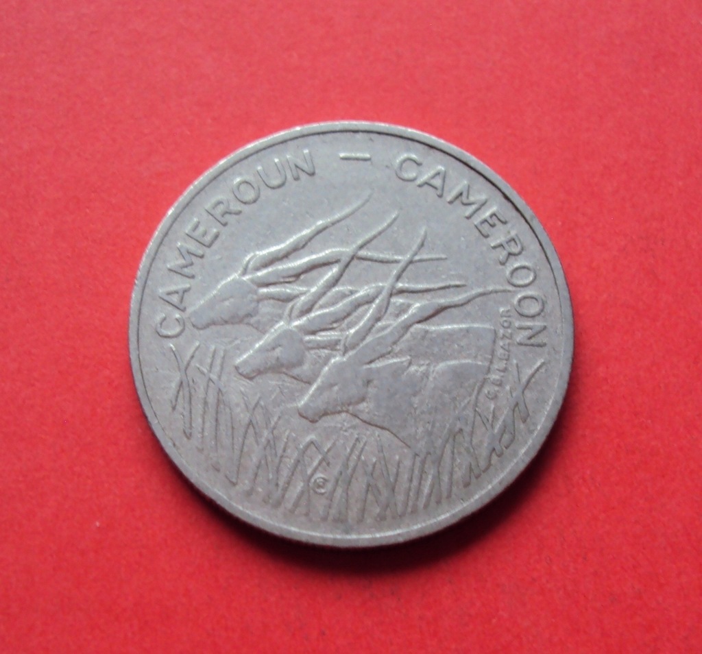KAMERUN UNIA 1975 - 100 Francs Franków zwierzęta