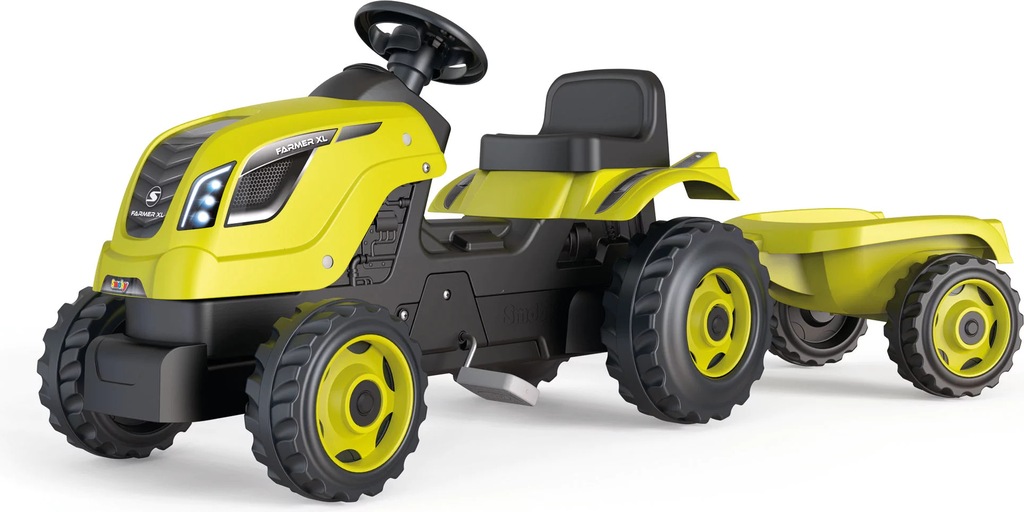 TRAKTOR NA PEDAŁY XL Z PRZYCZEPKĄ SMOBY