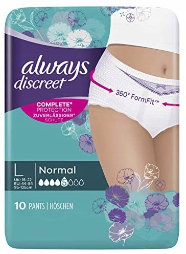 ALWAYS DISCREET PIELUCHOMAJTKI 10SZT ROZM. L KE77