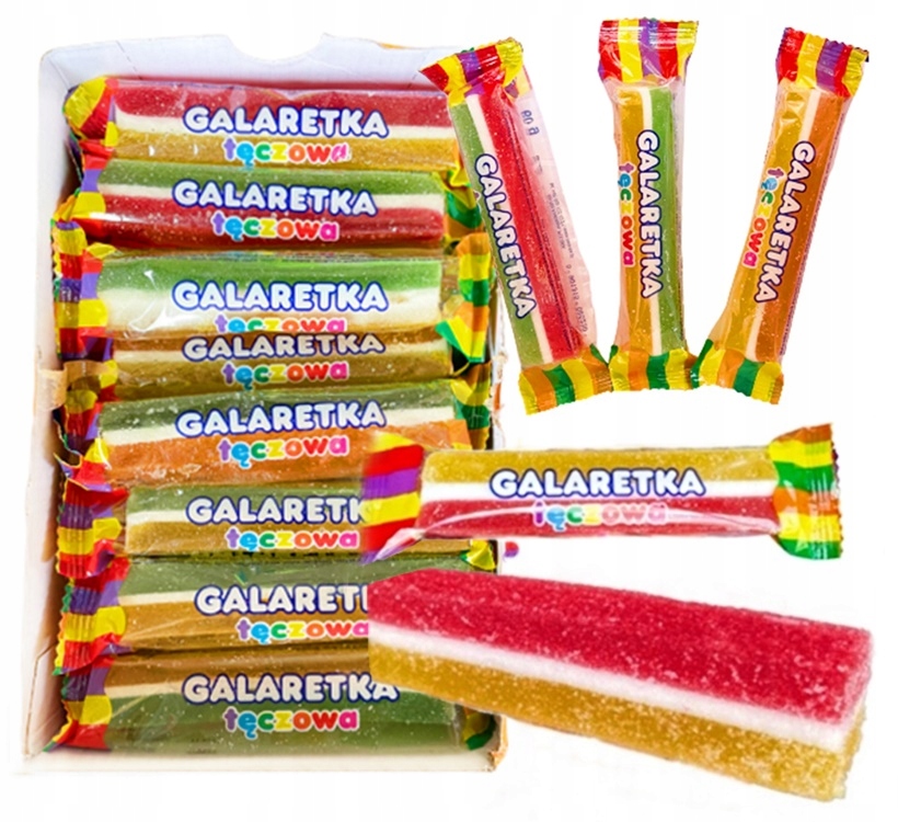 Galaretka Tęczowa w cukrze agarowa Ewa 24x60g