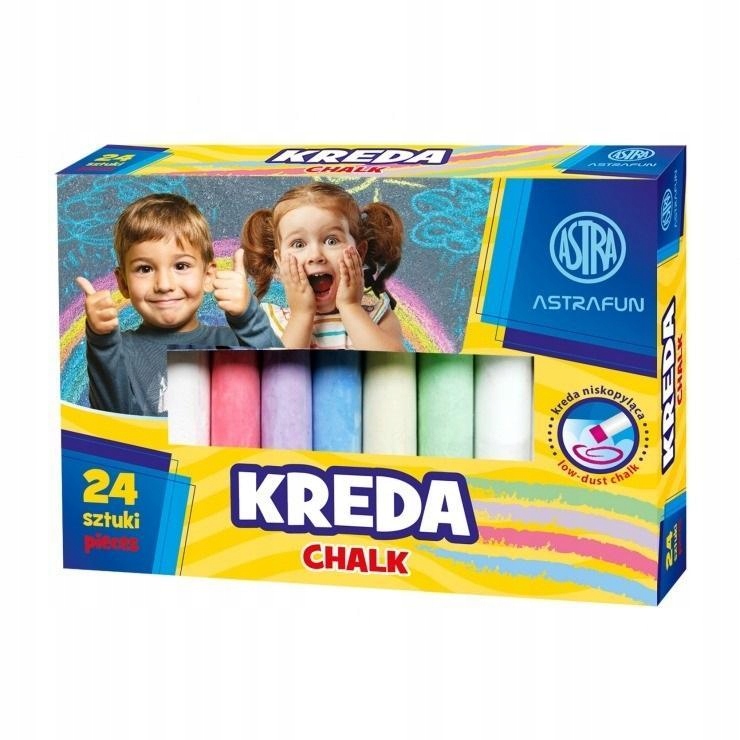 KREDA TABLICOWA FUN 24SZT ASTRA, ASTRA PAPIERNICZE