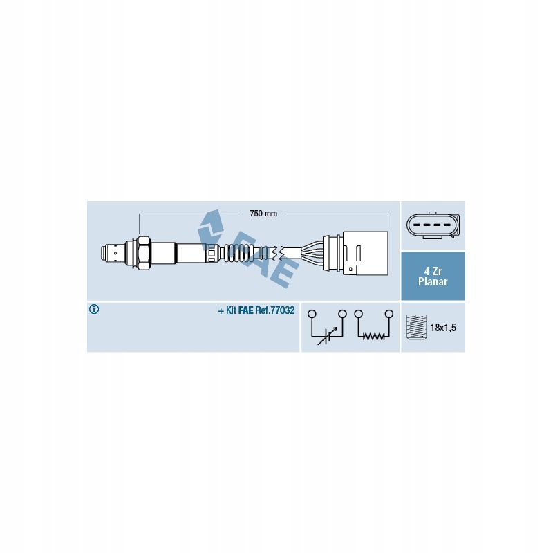 Sonda lambda Fae VW: Golf 1J1,1J5, Bora 1J2,1J6