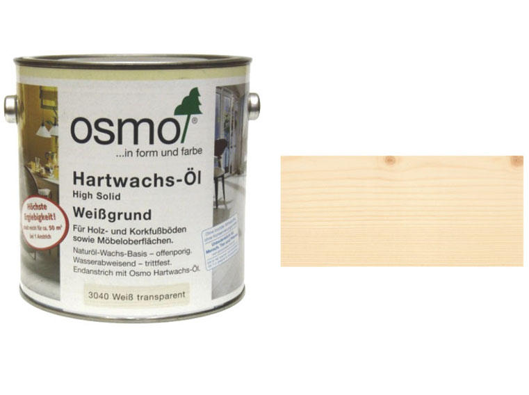 OSMO 3040 WOSK TWARDY OLEJNY KOLOR BIAŁY 125ml