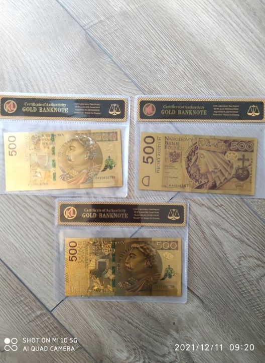 Zestaw banknotów kolekcjonerskich Sobieski Jadwiga