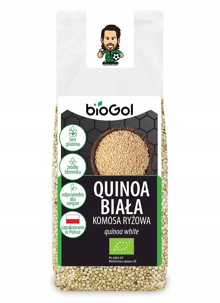 QUINOA BIAŁA KOMOSA RYŻOWA BEZGLUTENOWA BIO 250g