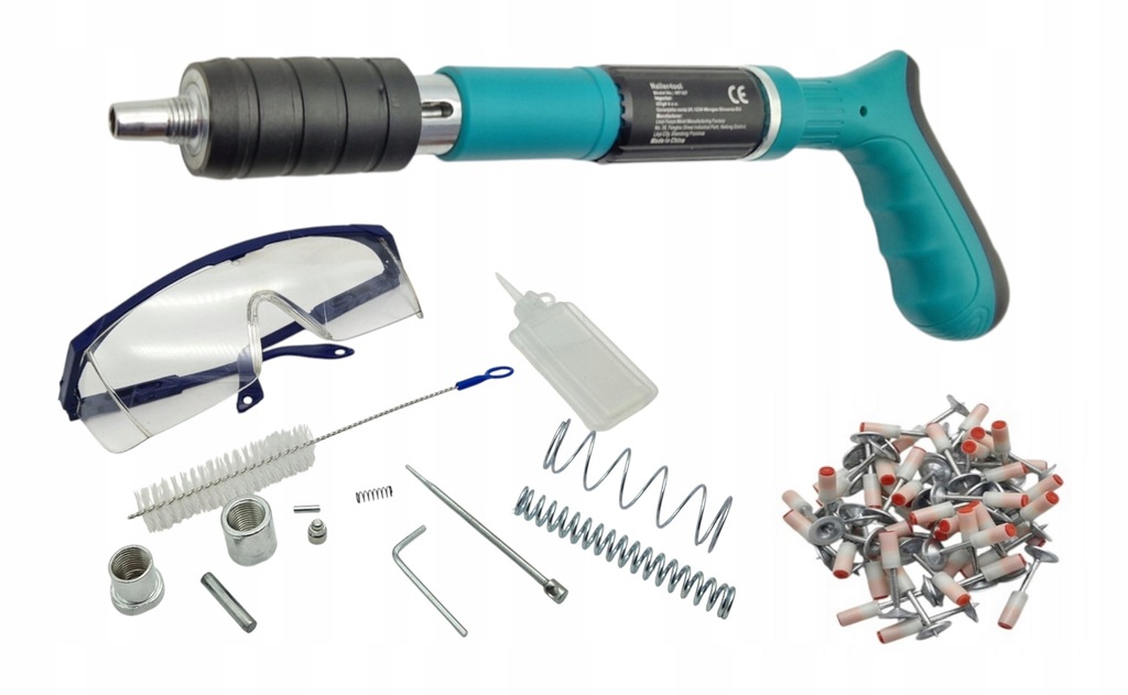 PISTOLET PNEUMATYCZNY DO GWOŹDZI RHINO STRONG GWOŹDZIARKA ZESTAW WALIZKA