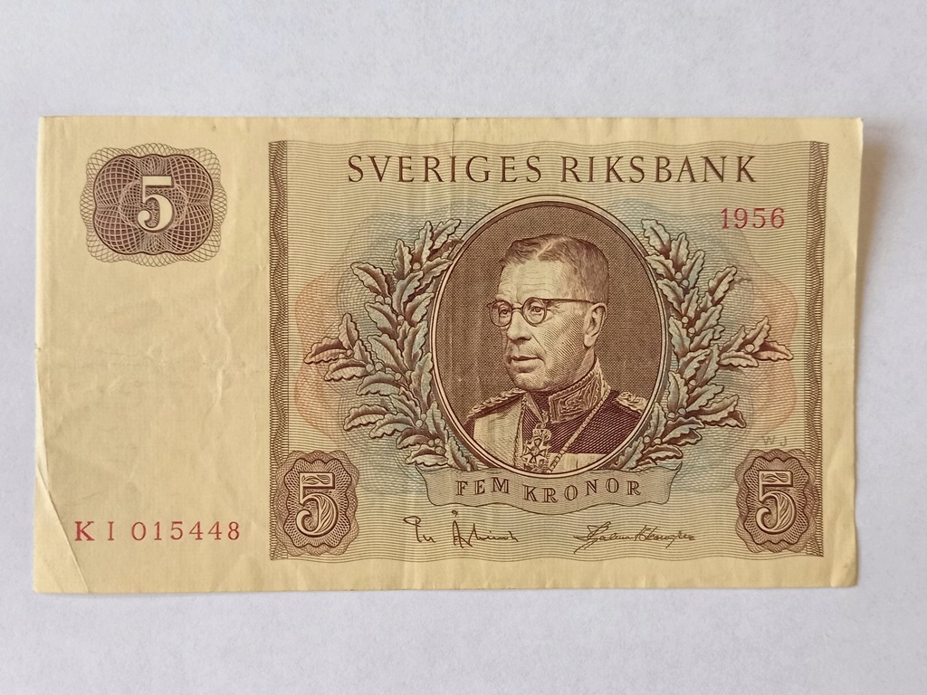 Szwecja, 5 Koron-1956r.