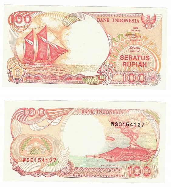 Banknot z Indonezji.
