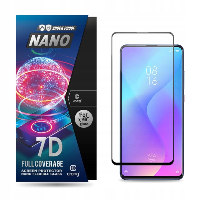 Crong Szkło hybrydowe 9H cały ekran Xiaomi Mi 9T