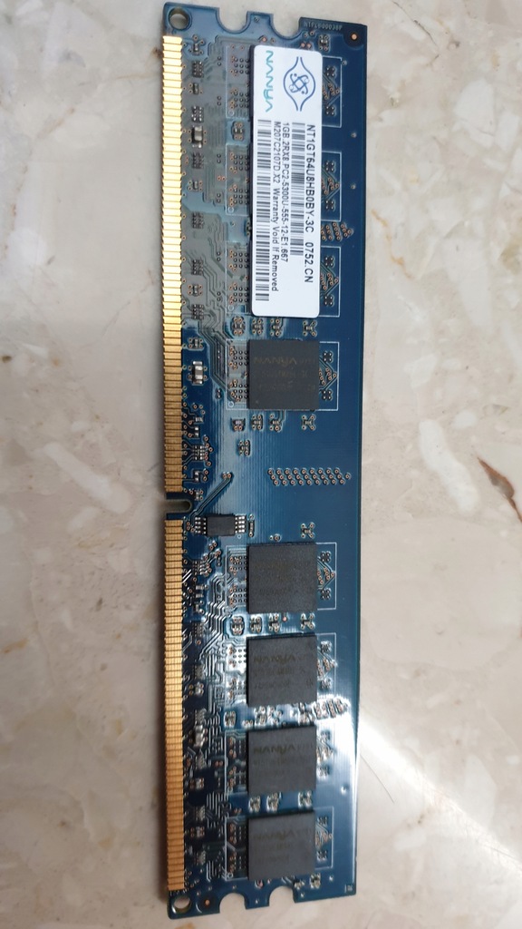 Ram NANYA 1GB 2Rx8 PC2-5300U-555 DDR2 667MHz