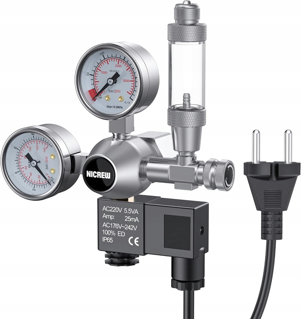 NICREW regulator CO2 do akwarium Reduktor ciśnienia