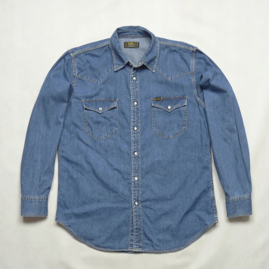 LEE niebieska męska jeansowa koszula z logo XL