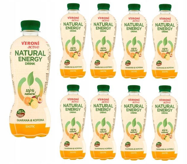 Natural Energy Drink VERONI ACTIVE exotic 0,4L x 9
