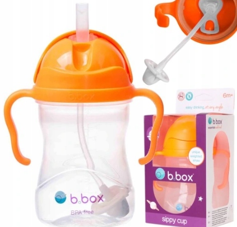 Bidon ze słomką B.Box BB00509 240 ml pomarańczowy